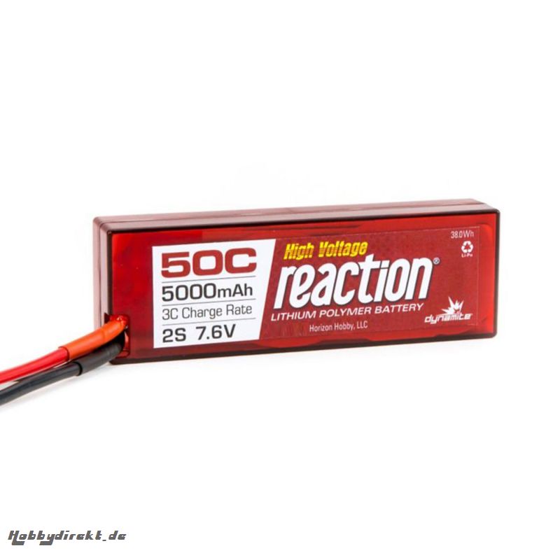 Reaction 7.6V HV 5000mAh 2S 50C LiPo Hardcase: EC3 Horizon DYNB3852EC