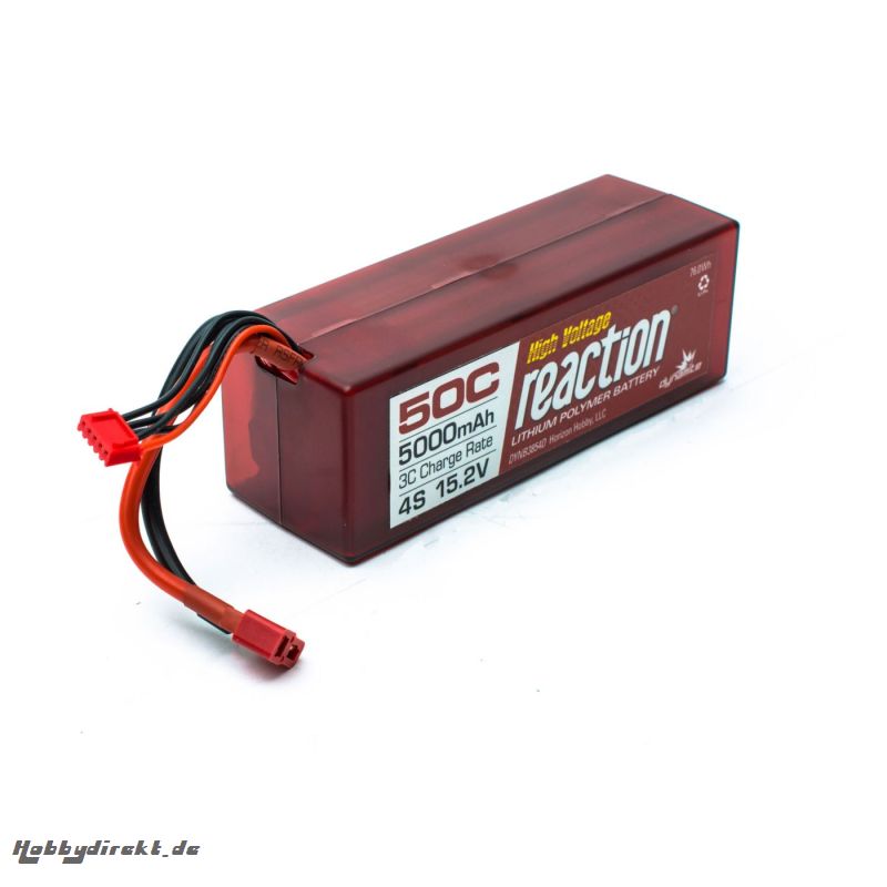 Reaction 15.2V HV 5000mAh 4S 50C LiPo Hardcase:Dean Horizon DYNB3854D