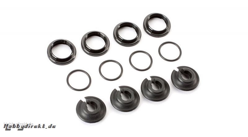 V2 Shock Adj Nuts, Spring Retainers: Revenge E/N Horizon ECX1987