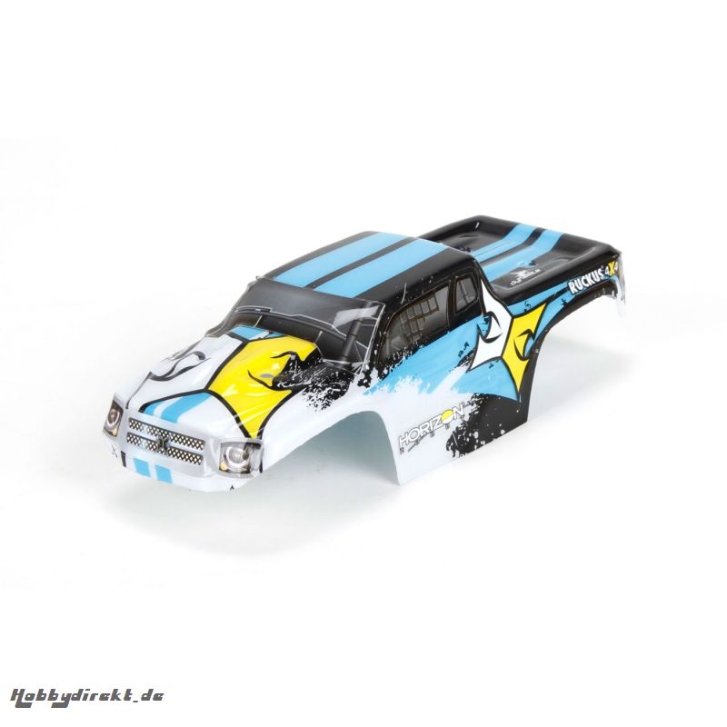 Body Set, Decorated, Blk/Wht: 1:24 Ruckus Horizon ECX200005