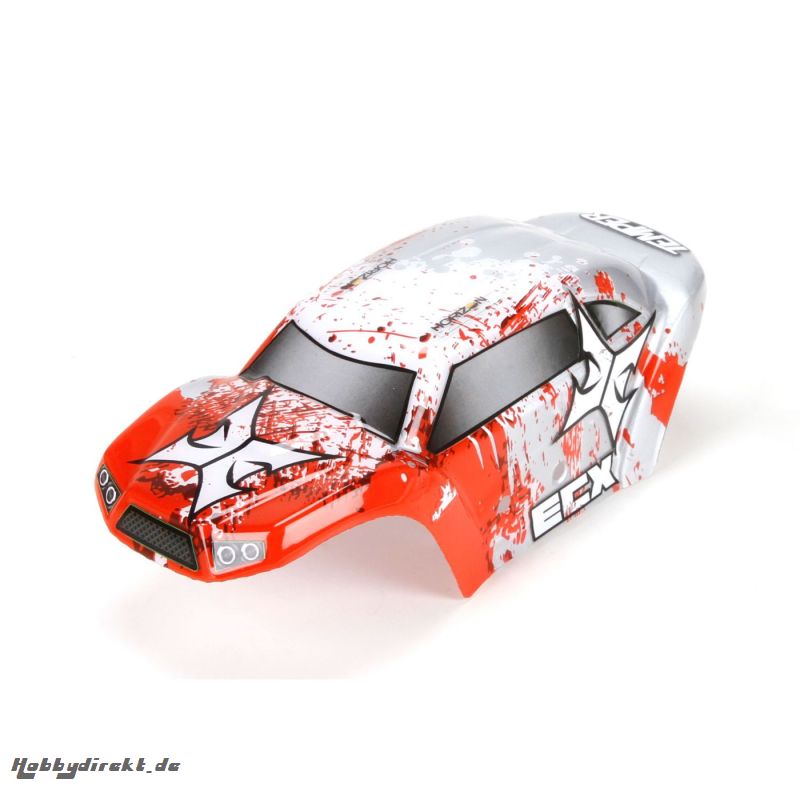 Body Set, Decorated, Red/White: 1:24 Temper Horizon ECX200008