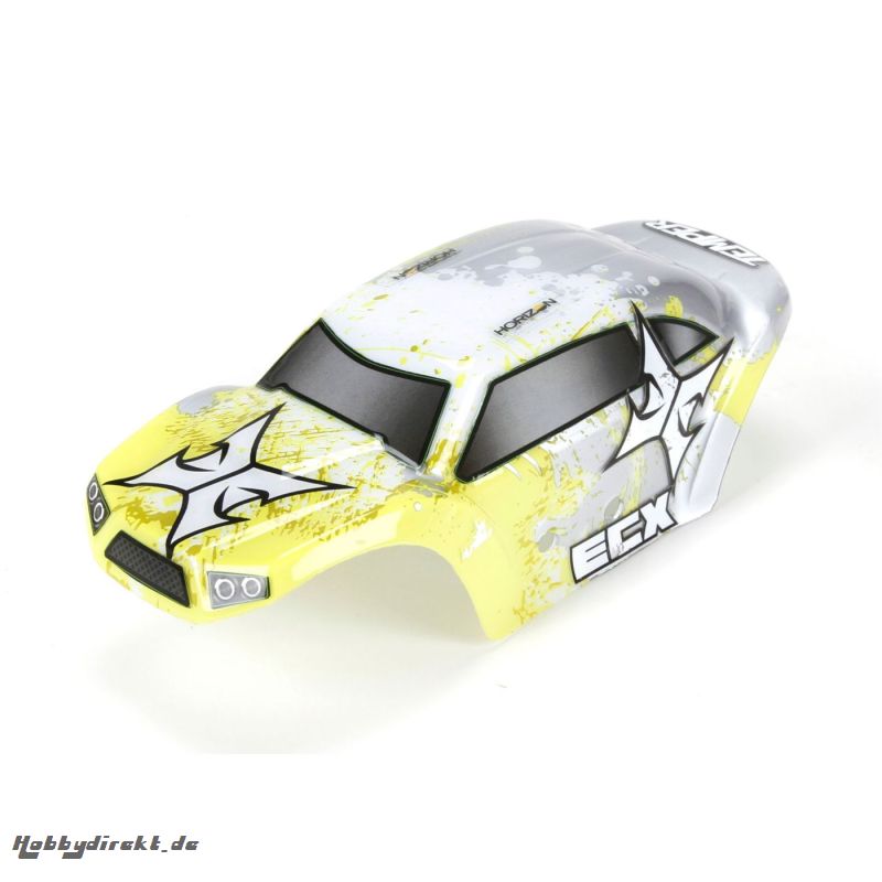 Body Set, Decorated, Yellow/White: 1:24 Temper Horizon ECX200009