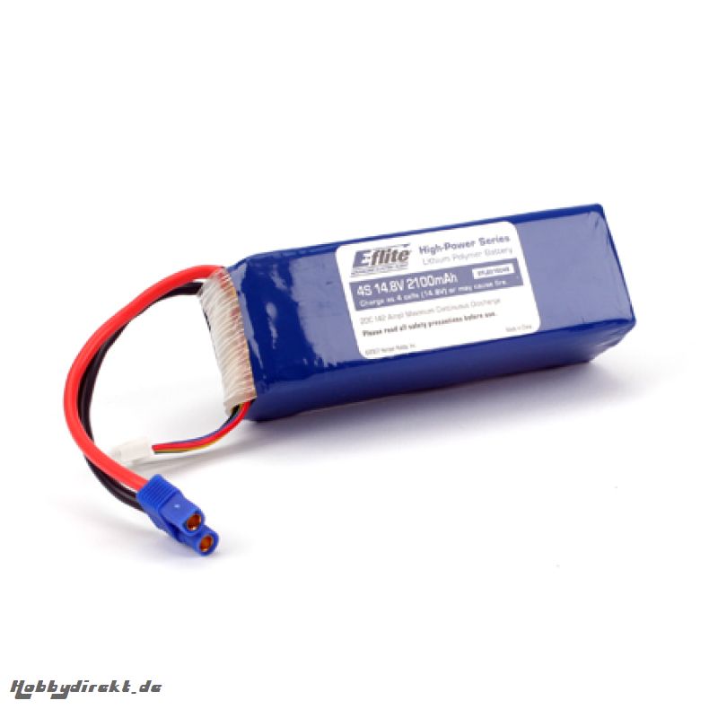 E-flite 2100mAh 4S 14.8V 20C LiPo, 13AWG EC3 Horizon EFLB21004S