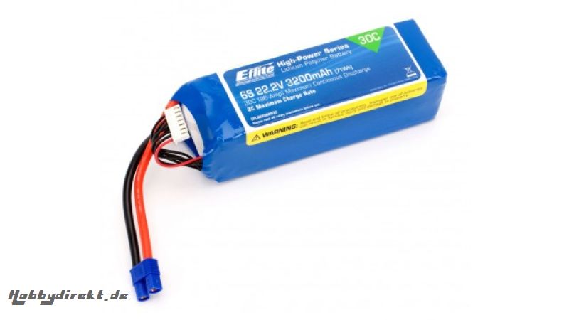 E-flite 3200mAh 6S 22.2V 30C Horizon EFLB32006S3