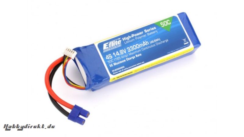 E-flite 3300mAh 4S 14.8V 50C Horizon EFLB33004S5