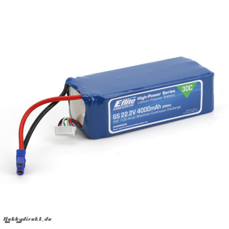 E-flite 6S 22,2V 4000mAh 30C LiPo-Akku m. EC3-Stecker Horizon EFLB40006S30