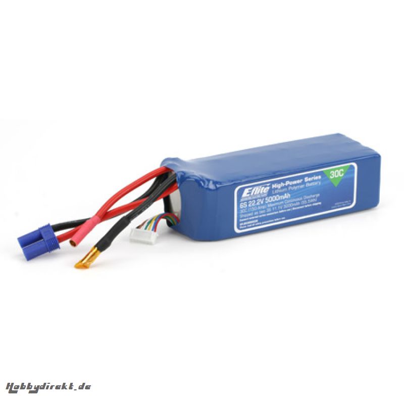 E-flite 6S 22,2V 5000mAh 30C LiPo-Akku m. EC5-Stecker Horizon EFLB50006S30