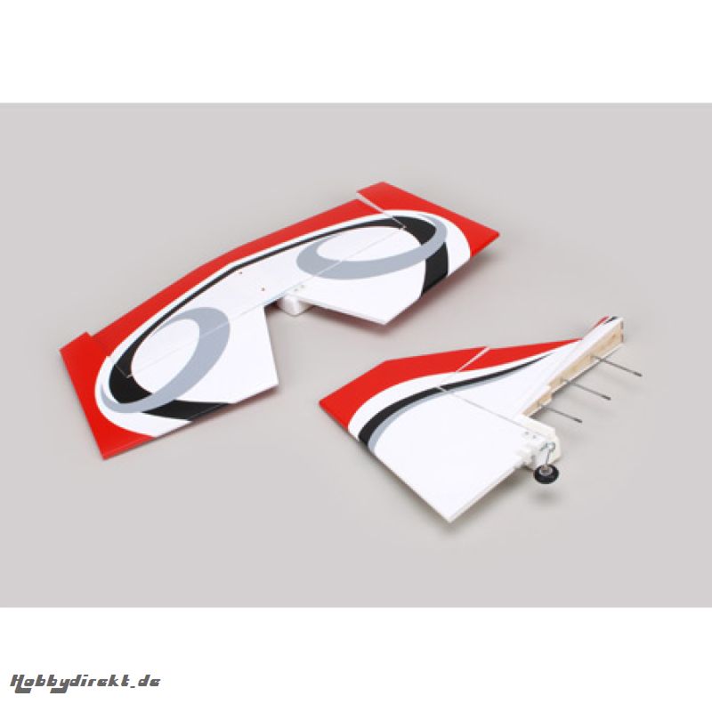 Twist 60 (True Red) Tail set w/ Elev, Fin, Rudder Horizon HAN421003