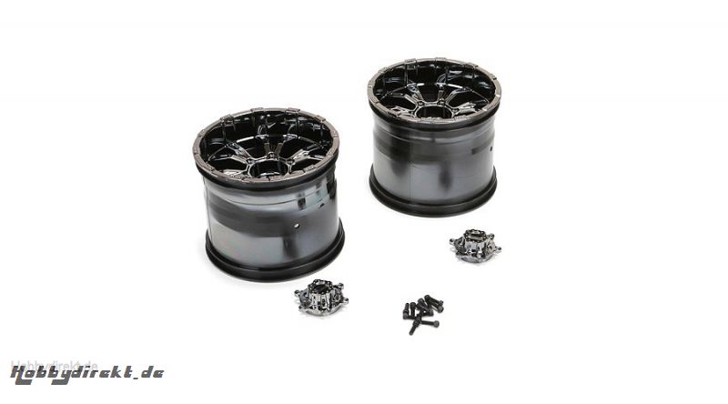 420S Force Wheel w/cap, Blk Chrome (2): LST Horizon LOS44000