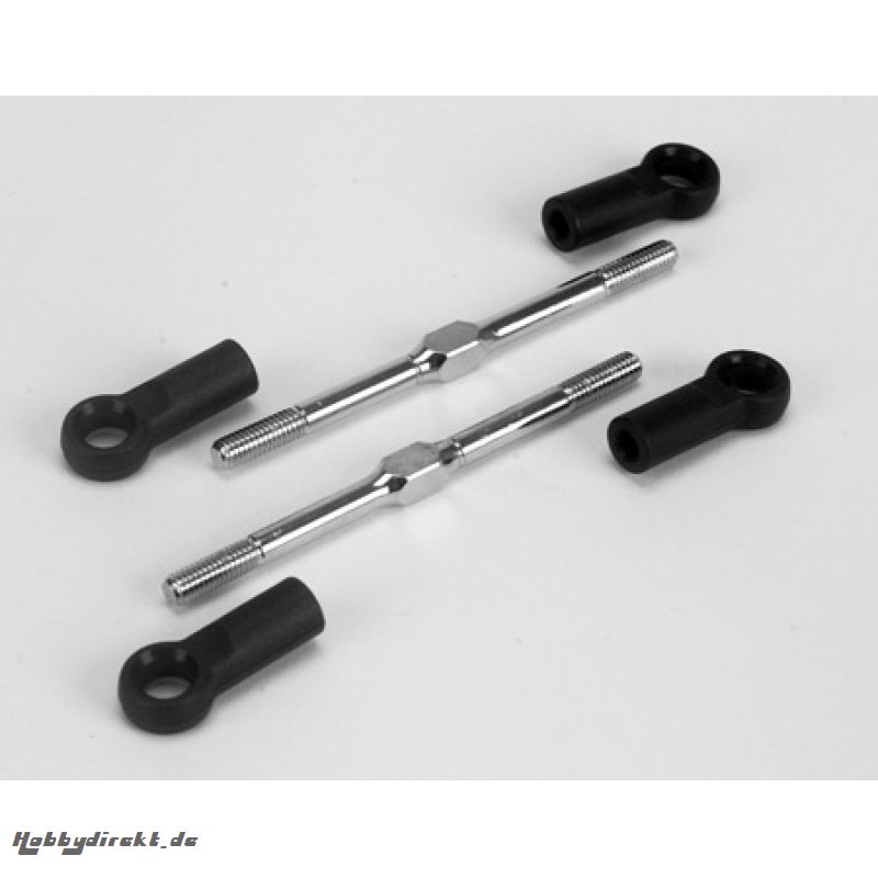 Turnbuckles 4mm x 70mm with Ends: 8B 2.0 Horizon LOSA6544