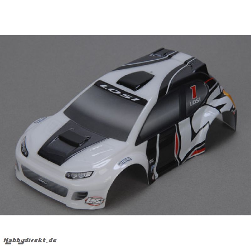 Losi 1/24 4WD Rally Karosserie, Grau Horizon LOSB1786