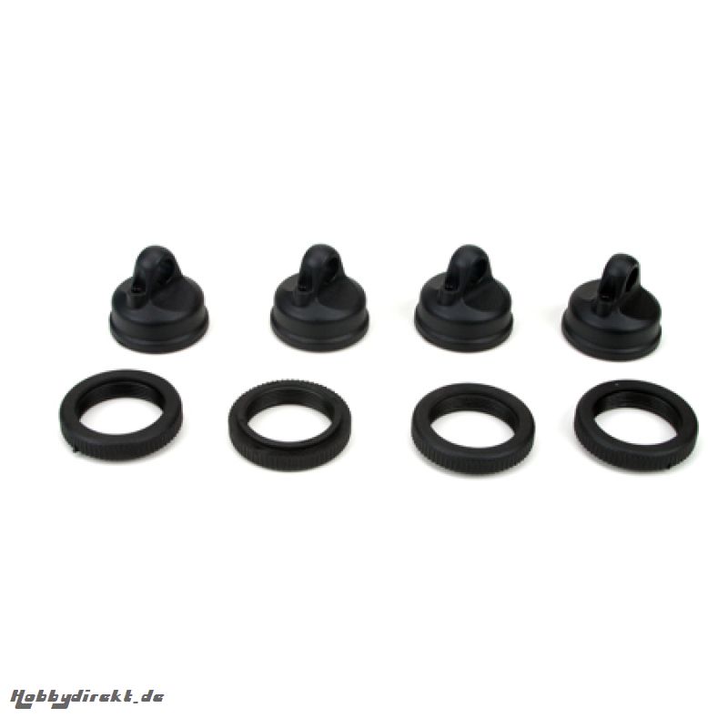 Shock Adjuster Nut & Cap (4):LST2, AFT, MUG, MGB Horizon LOSB2815