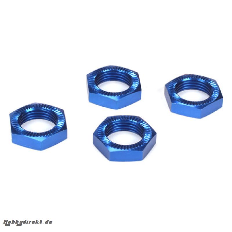 Wheel Nuts, Blue Anodized (4): 5TT Horizon LOSB3227