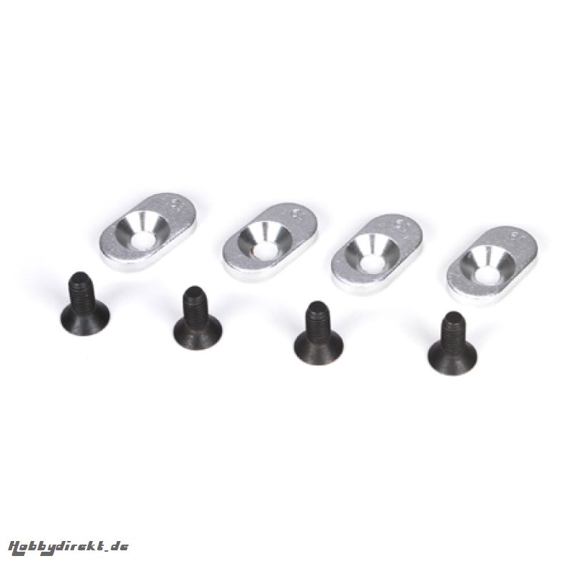 Engine Mount Inserts & Screws, 20T (4): 5TT Horizon LOSB5802