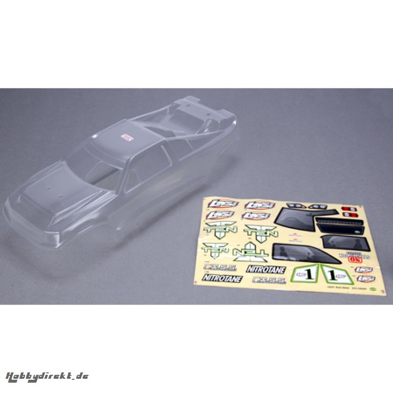 10-T Body, Clear with Stickers Horizon LOSB8025