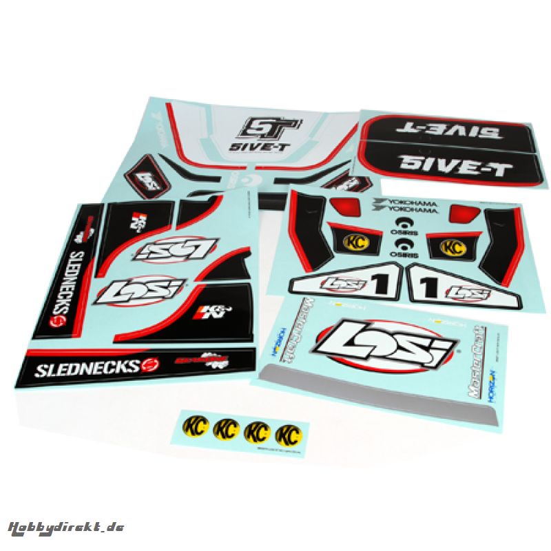 Losi 5IVE Aufkleber und Grafik Bogen Set/ White: 5T Horizon LOSB8256