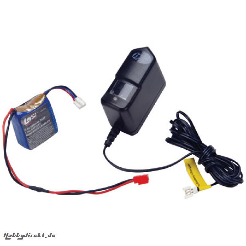 7.4V 600mAh 2S2P LiPo/Charger Horizon LOSB9631