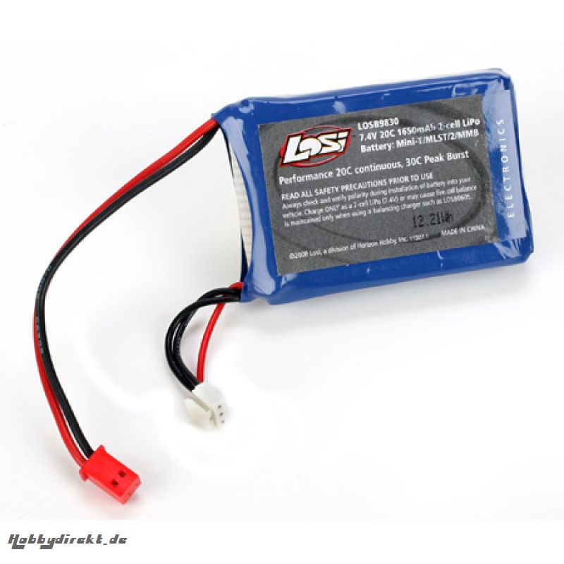 Losi 7.4V 1650mAh LiPo: MiEinheit/MDT/ MLST/2 Horizon LOSB9830