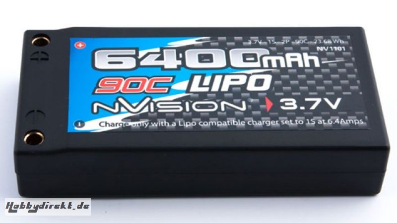 nVision Factory Pro Lipo 6400 90C 3.7V 1S Tubes Horizon NVO1101