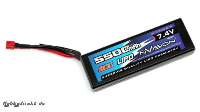 nVision Racing Lipo 5500 60C 7,4V 2S Deans Horizon NVO1104