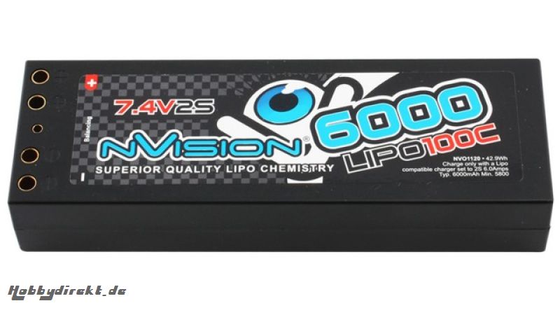 nVision Factory Pro Lipo 6000 100C 7.4V Tubes Horizon NVO1120