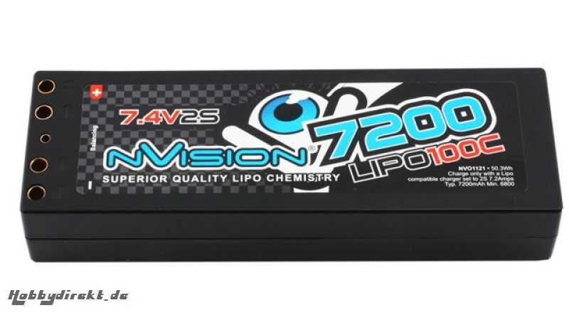 nVision Factory Pro Lipo 7200 100C 7.4V Tubes Horizon NVO1121