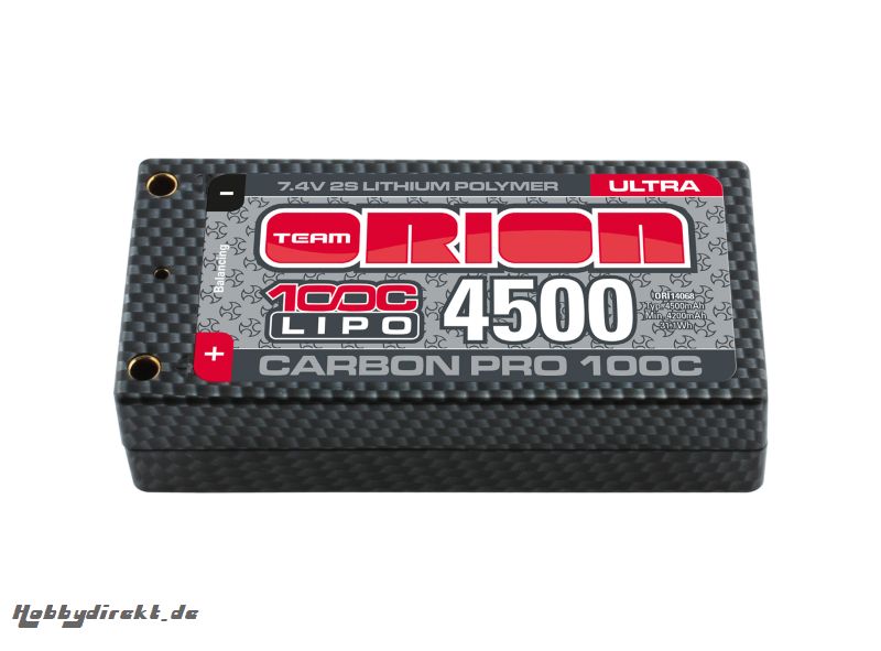 Carbon Pro Ultra LiPo 4500 100C 7,4V Shorty Pack 5mm Tubes Horizon ORI14068