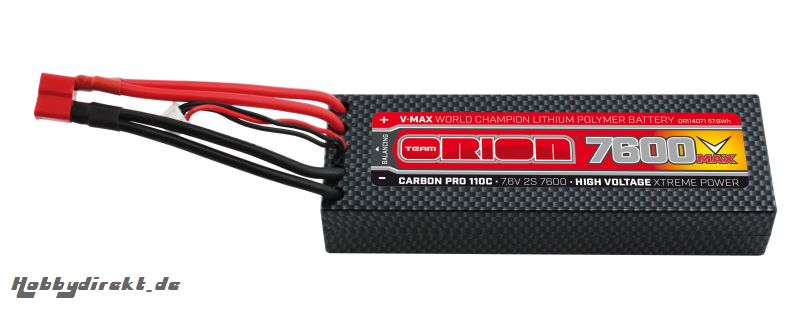 Carbon Pro V-Max LiPo 7600 110C 7.6V 2S Deans Horizon ORI14071