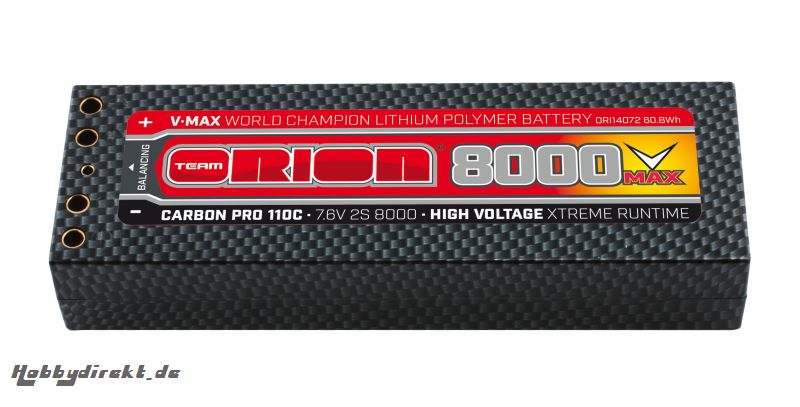 Carbon V-Max 7.6V 8000 2S 110C, Tubes Horizon ORI14072