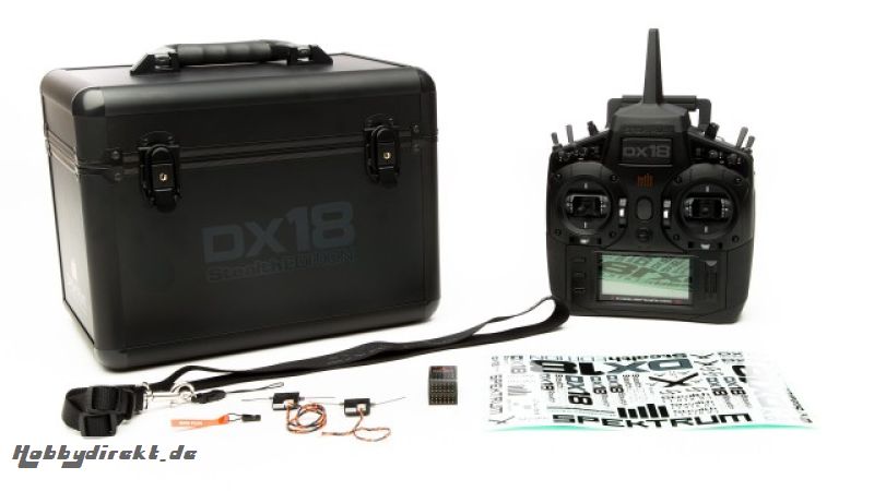 Spektrum DX18 Stealth Edition 18-Kanal TX Sys EU MD2 m/AR9020 Spektrum SPM18200EU