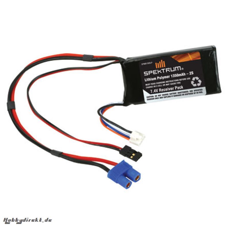 Spektrum 1350mAh 2S 7,4V Lipo Empfängerpack Spektrum SPMB1350LP