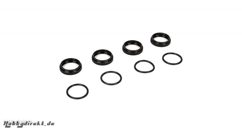 16mm Shock Nuts & O-rings: 8B 3.0 Horizon TLR243005