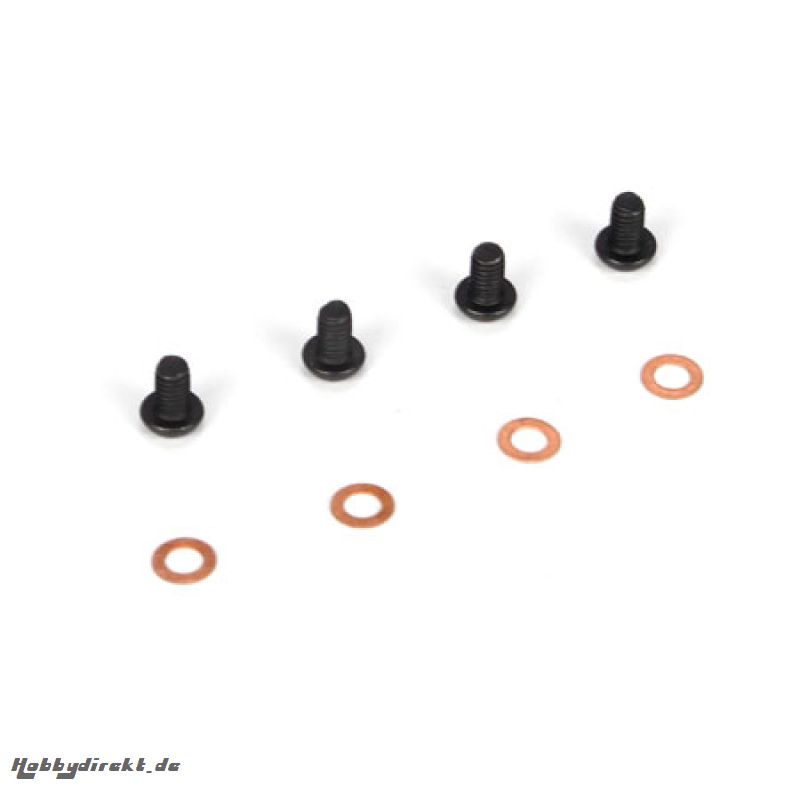 TLR Bleeder Shock Cap Screws & Washers (4): 22 Horizon TLR5066