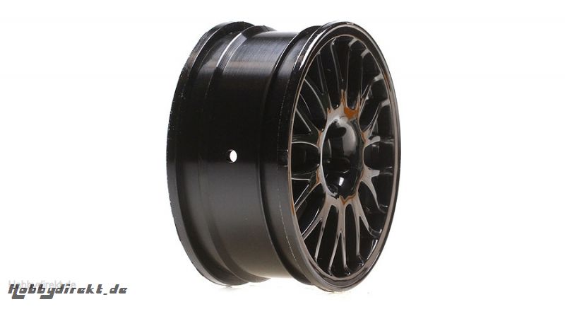 Wheel FF/RR 54x26mm Mesh TC Black (2) Horizon VTR43002