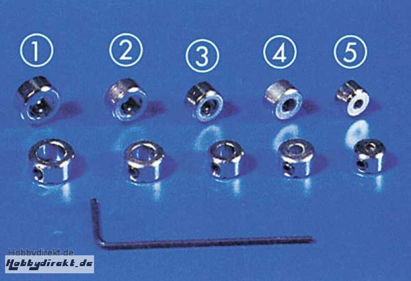 Stellringe 2 mm Innensechskant 5x Krick 50493