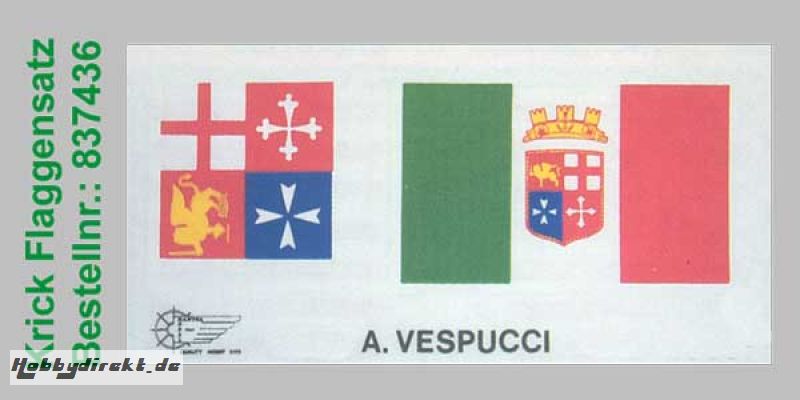 Flaggensatz Am. Vespucci 1:100 Krick 837436