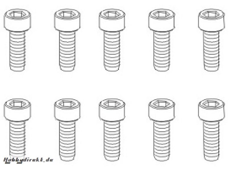 Schrauben M2x8 Hex (10) Krick 850788