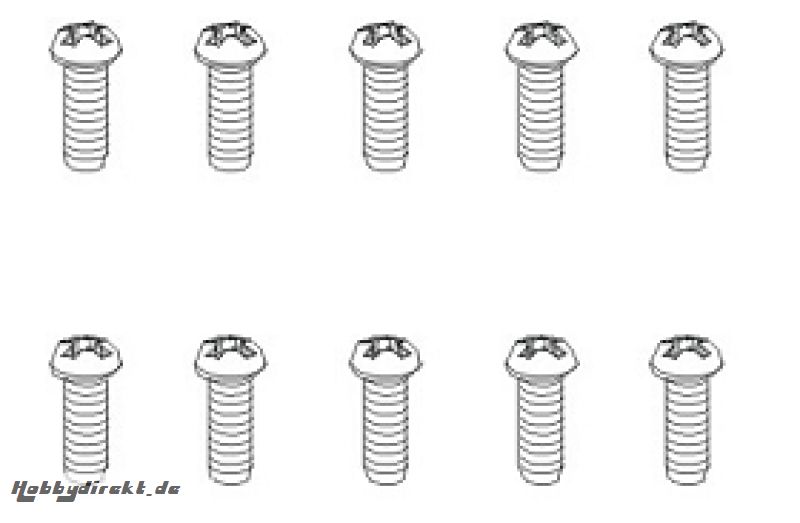 Schrauben BT 2,6x6 BH weiß (10) Krick 850805