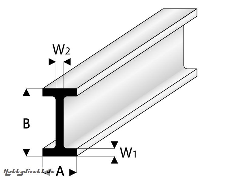 ASA Doppel-T-Profil 3,5x7x330 mm (5) Krick rb414-55-3