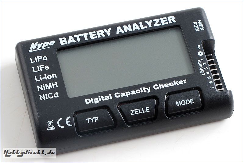 Battery Analyzer LiPo, LiFe, Nixx Hype Kyosho 082-7010