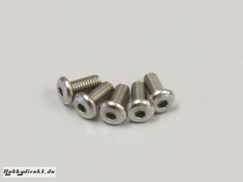 SCHRAUBEN HEX,M2,6X6 (5) TITANIUM Kyosho 1-S12606HT