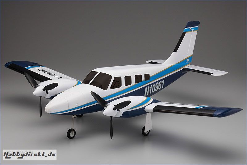 EP aiRium Piper PA34 VE29 Twin, blau Kyosho 10961BL