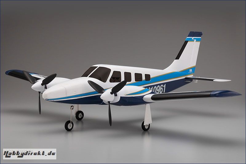 EP aiRium Piper PA34 VE29 Twin, blau Kyosho 10961BL