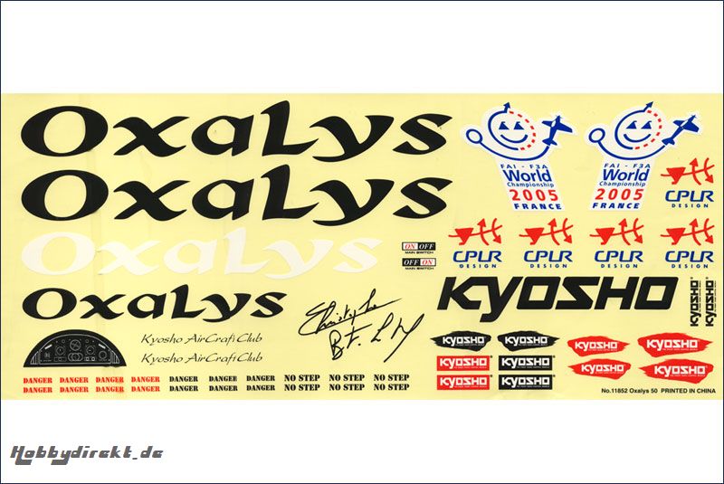 Dekorbogen Oxalys Kyosho 11852-04