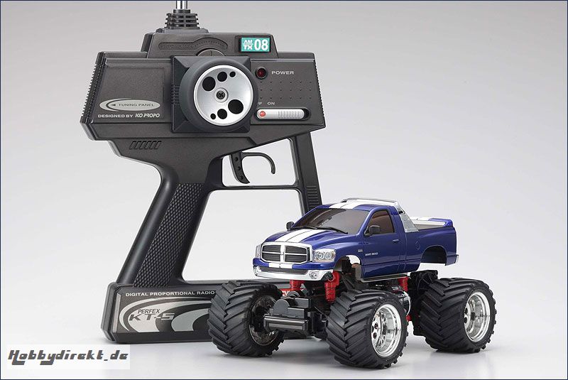 Mini-Z Monster Dodge Ram 1500, blau Kyosho 30086-MB