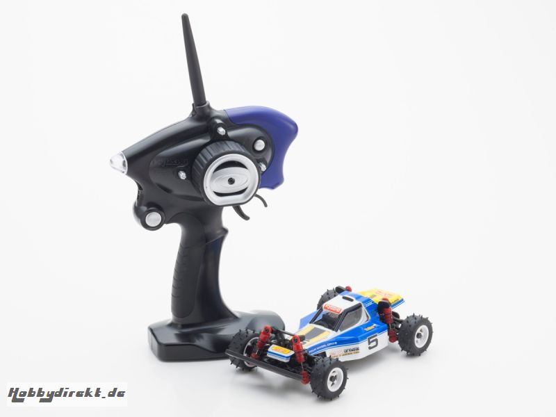 Mini-Z MB010S 4WD 1/24 OPTIMA  BLAU/WEISS - READYSET Kyosho 32082BW