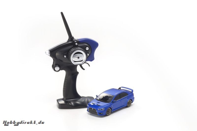 Mini-Z MA020 SPORTS 4WD MITSU LANCER EVO-X (KT19) BLAU METALLIC Kyosho 32142MB