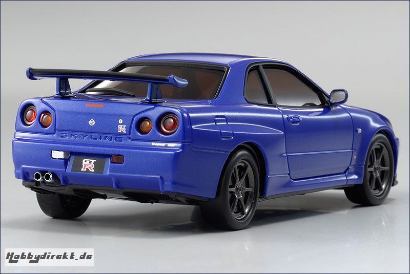 dNano Nissan Skyline GT-R R34,blau-m. Kyosho 32401MB