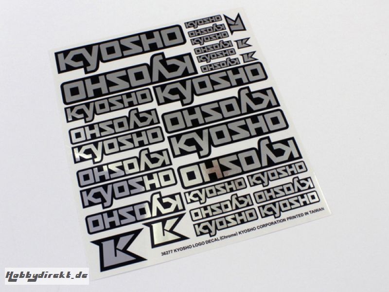 DEKORBOGEN - KYOSHO LOGO (235x210MM) - CHROM Kyosho 36277