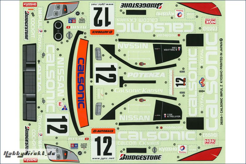 Dekorbogen 1/10 Nissan 350Z Calsonic Kyosho 39259-01